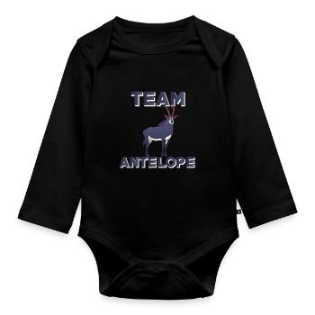 Team Antelope - Organic Longsleeve Baby Bodysuit - black - Front