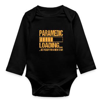 Chargement des ambulanciers paramédicaux - Body Bébé bio manches longues - noir - Devant