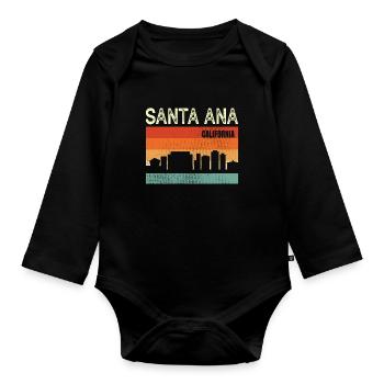 Santa Ana Californie - Body Bébé bio manches longues - noir - Devant