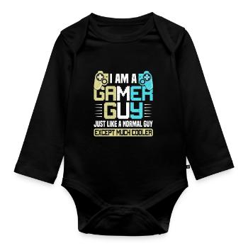 Gamer Boy - Body Bébé bio manches longues - noir - Devant
