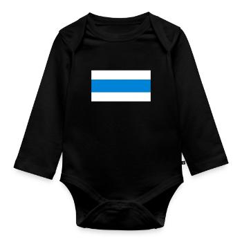 Drapeau de la Russie Nouveau - Body Bébé bio manches longues - noir - Devant