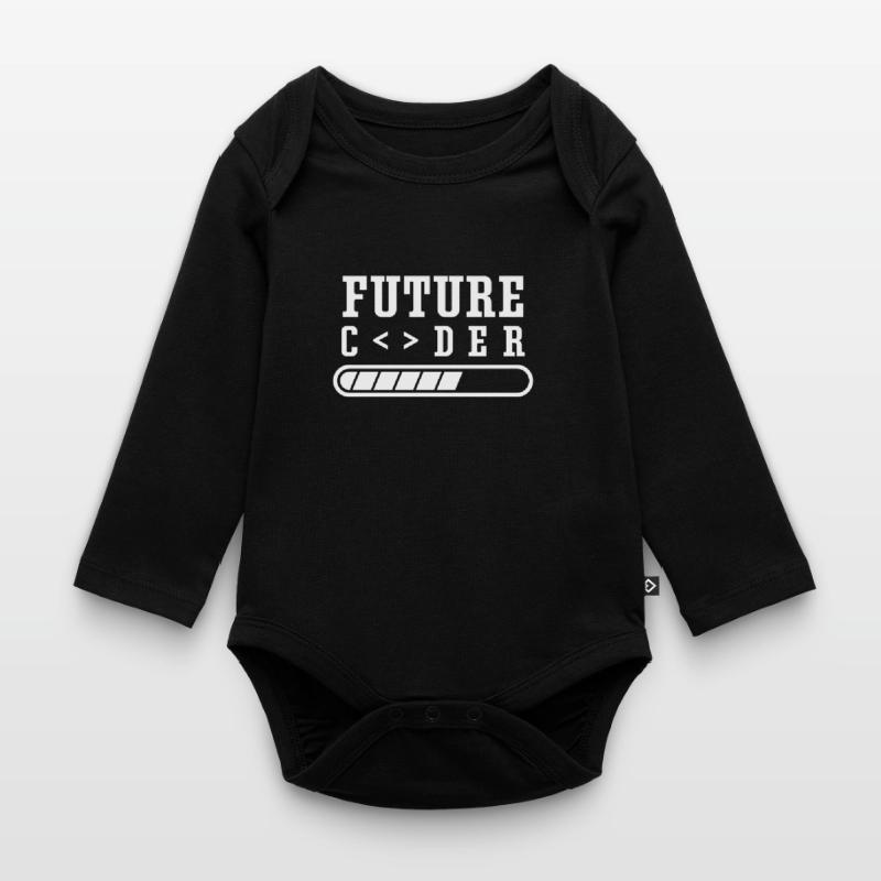 Zukünftiger Coder Programmierer Coding Code Baby Bio-Langarm-Body