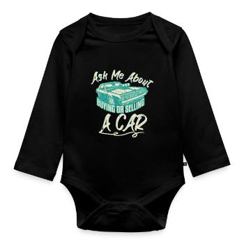 Im A Dealer Car Vintage Distressed - Organic Longsleeve Baby Bodysuit - black - Front