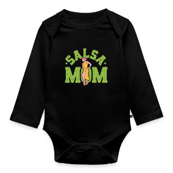 Salsa Mama Dancing Hobby Dancer Dance - Organic Longsleeve Baby Bodysuit - black - Front