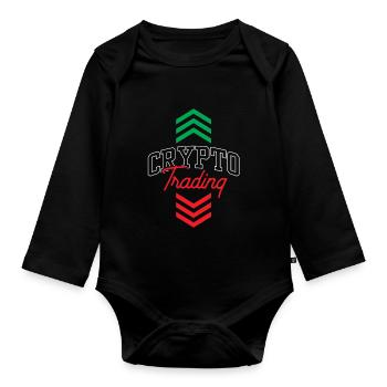 Crypto Trading Traders Trade Crypto Trading - Body Bébé bio manches longues - noir - Devant