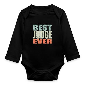 Meilleur juge de tous les temps Richter Gift - Body Bébé bio manches longues - noir - Devant