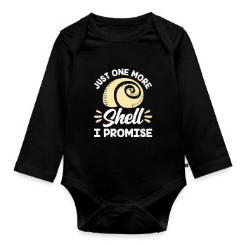 Une seule coquille de plus promise pour collecter des coquilles - Body Bébé bio manches longues - noir - Devant