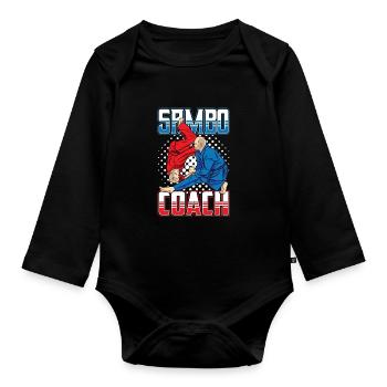 Sambo Trainer Martial Arts Martial Arts Training - Organic Longsleeve Baby Bodysuit - black - Front