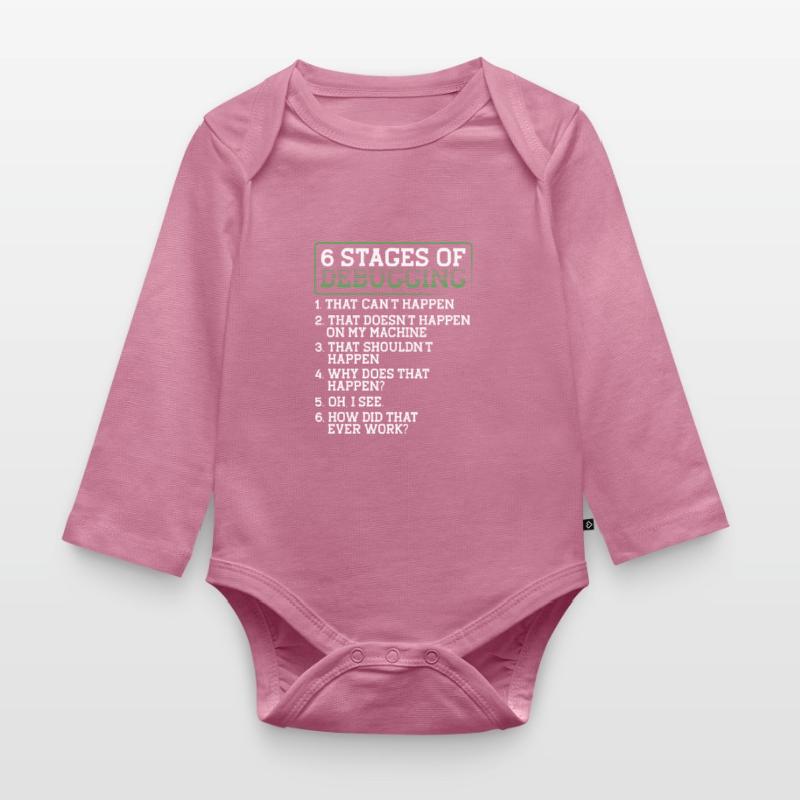 Programmieren Informatiker Coder Baby Bio-Langarm-Body