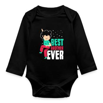 Bester Bruder Aller Zeiten Brüder Freund Team - Baby Bio-Langarm-Body - Schwarz - Vorne
