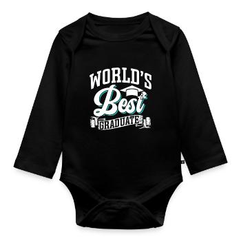 World's Best Graduate Graduation Party Graduates - Organic Longsleeve Baby Bodysuit - black - Front