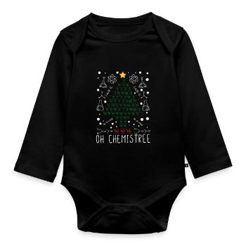 Science Arbre de Noël Chimie Lustig Chimiste - Body Bébé bio manches longues - noir - Devant