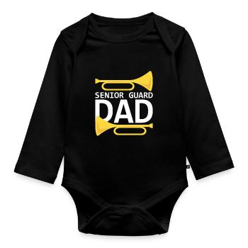 Marching Band Clarinetist School Probenmusik - Baby Bio-Langarm-Body - Schwarz - Vorne