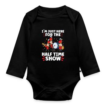 Marching Band Clarinetist School Probenmusik - Baby Bio-Langarm-Body - Schwarz - Vorne