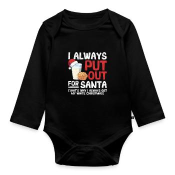 Claus Noël Coquin Noël PJ je sors toujours - Body Bébé bio manches longues - noir - Devant