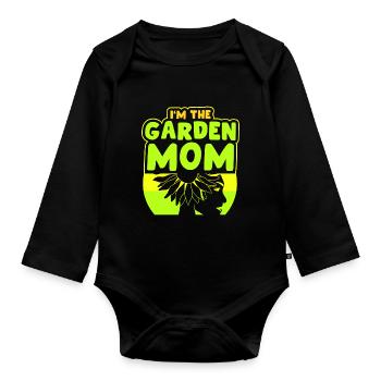 Ich Bin Die Garten Mama Gartenbau Gärtnerin Mutter - Baby Bio-Langarm-Body - Schwarz - Vorne