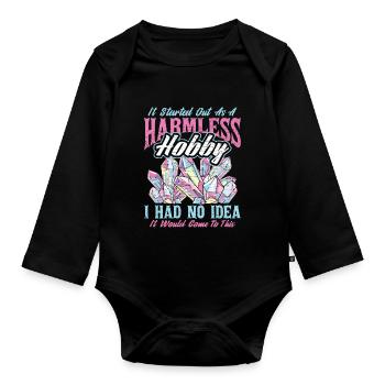 Kristalle Geschenk - Baby Bio-Langarm-Body - Schwarz - Vorne