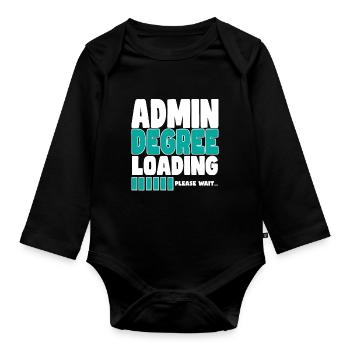 Admin loads training - Organic Longsleeve Baby Bodysuit - black - Front