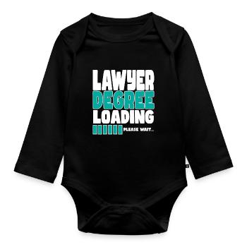 Lawyer invites training - Organic Longsleeve Baby Bodysuit - black - Front