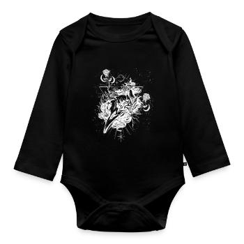 Occult Goth Gothic Punk Grunge - Organic Longsleeve Baby Bodysuit - black - Front