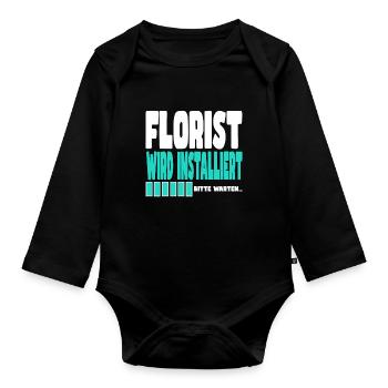 Florist wird installiert - Baby Bio-Langarm-Body - Schwarz - Vorne