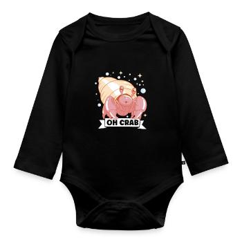 Hermit Crab Crabbing Crab Whisperer Crab Hunting - Baby Bio-Langarm-Body - Schwarz - Vorne