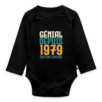 Génial depuis 1979 - Body Bébé bio manches longues - noir - Devant