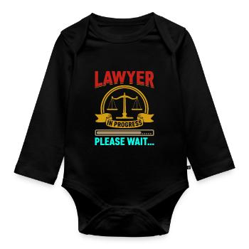 Anwalt Lawyer Student - Organic Longsleeve Baby Bodysuit - black - Front