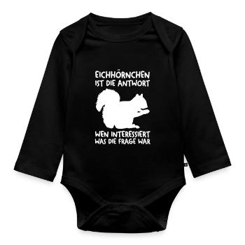 Erdmännchen - Baby Bio-Langarm-Body - Schwarz - Vorne