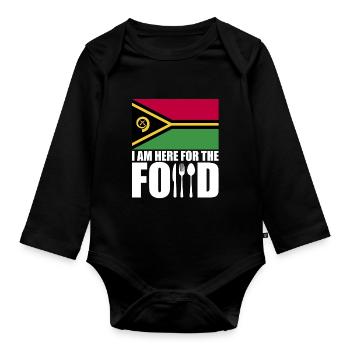 Vanuatu urlaub reise souvenir - Baby Bio-Langarm-Body - Schwarz - Vorne
