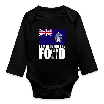 Tristan Da Cunha souvenir de voyage de vacances - Body Bébé bio manches longues - noir - Devant