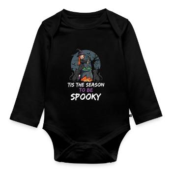 Witch - Organic Longsleeve Baby Bodysuit - black - Front