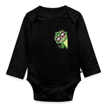 Triceratops Dinosaure Dino Boys Fille - Body Bébé bio manches longues - noir - Devant