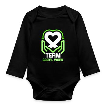 Team Social Work Social Work Social Workers - Organic Longsleeve Baby Bodysuit - black - Front