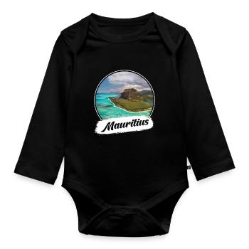 Mauritius Souvenir - Organic Longsleeve Baby Bodysuit - black - Front