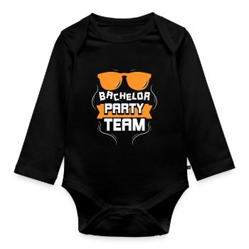 Bachelor Party Team Bride Bachelor - Organic Longsleeve Baby Bodysuit - black - Front
