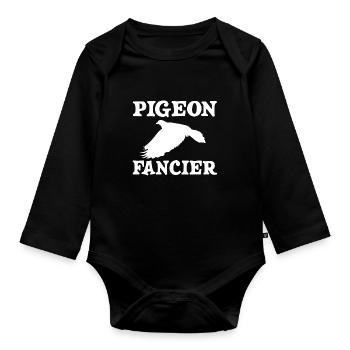 Pigeon breeder - Organic Longsleeve Baby Bodysuit - black - Front