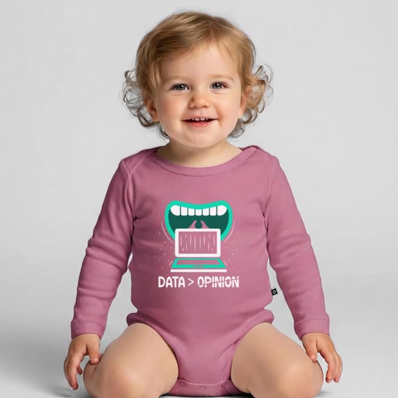Data > Opinion Code Programmierer Coder Coding Baby Bio-Langarm-Body