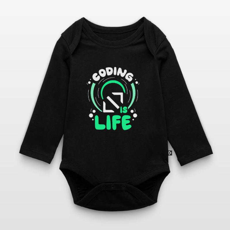 Coding Ist Leben Code Coder Programmierer Baby Bio-Langarm-Body