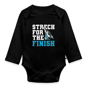 Étirable pour le flotteur fini - Body Bébé bio manches longues - noir - Devant