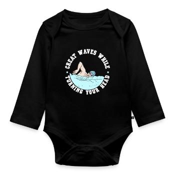 Eine Bahn, Um Sie Alle Zu Beherrschen - Baby Bio-Langarm-Body - Schwarz - Vorne