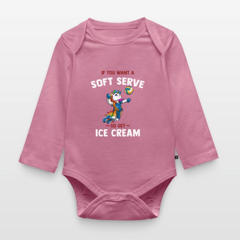 Wenn du ein Softeis willst, hol dir Eiscreme - Baby Bio-Langarm-Body