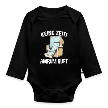 Nordsee Amrum - Baby Bio-Langarm-Body - Schwarz - Vorne