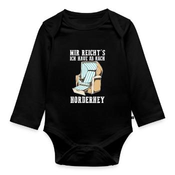 Nordsee Norderney - Baby Bio-Langarm-Body - Schwarz - Vorne