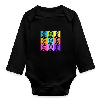 King Charles Colours - Baby Bio-Langarm-Body - Schwarz - Vorne