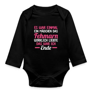 Ostsee Fehmarn - Baby Bio-Langarm-Body - Schwarz - Vorne