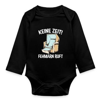 Ostsee Fehmarn - Baby Bio-Langarm-Body - Schwarz - Vorne