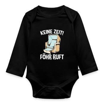 Nordsee Föhr - Baby Bio-Langarm-Body - Schwarz - Vorne