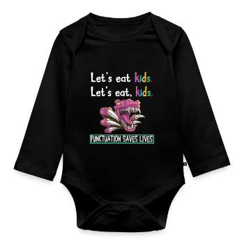 Grammatik Englischlehrer Englisch Sprache Lernen - Baby Bio-Langarm-Body - Schwarz - Vorne