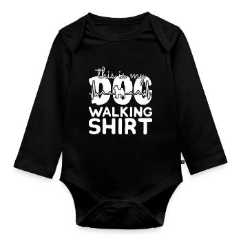 Hund Haustier - Baby Bio-Langarm-Body - Schwarz - Vorne